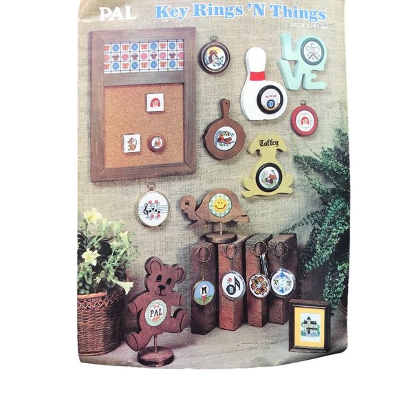 Vintage Cross Stitch Patterns, Key Rings N Things, PAL Book 2, Needlework Book - Picture 1 of 2